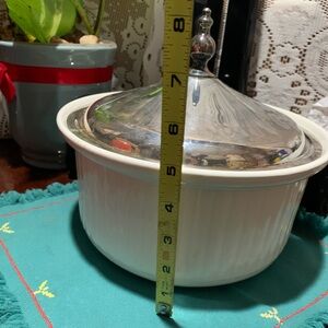 ✨⚡️💥CorningWare 9.5” W x 5” H French White Round Casserole With Lid